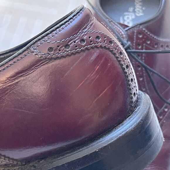 Foot Joy Men Oxford Shoes Leather Burgundy Size 7.5D Style 73981 Made In USA main image 7